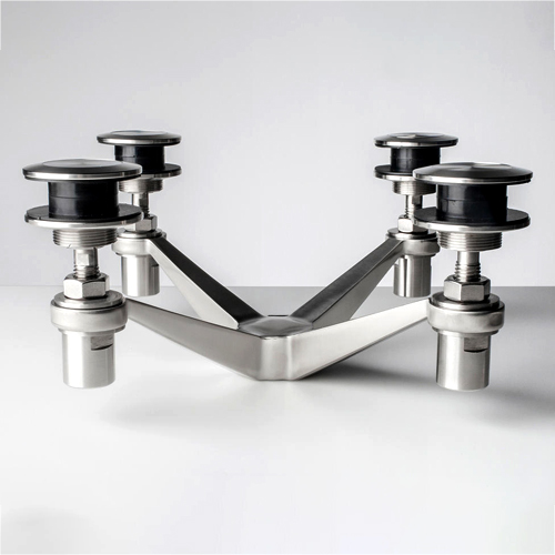 Stainless steel spider fittings for structural glass facade and glazing systems
