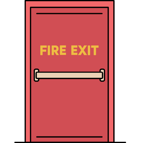 Fire rated metal doors