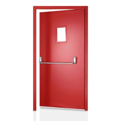 Fire rated metal door with durable steel construction for high fire resistance and safety
