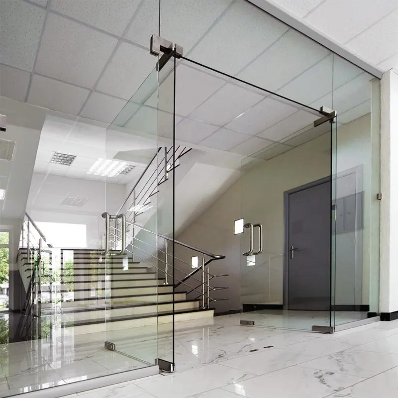 Stainless steel glass door patch fitting for frameless glass door system