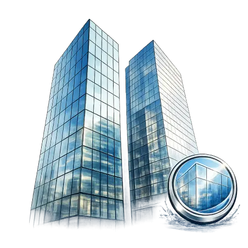 Modern architectural structural glazing glass facade design for commercial buildings