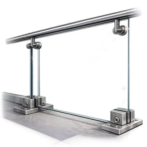 Modern frameless glass railing design for balconies and staircases