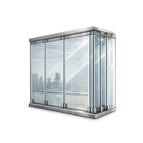Space-saving HSW and FSW movable glass wall partition system