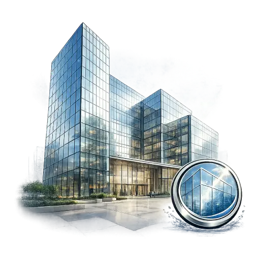 Structural glazing glass facade system suitable for commercial building exteriors