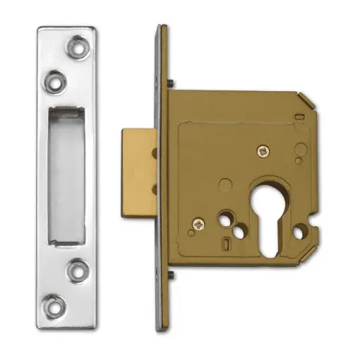 Deadlock and sash lock systems for secure door locking in residential and commercial buildings