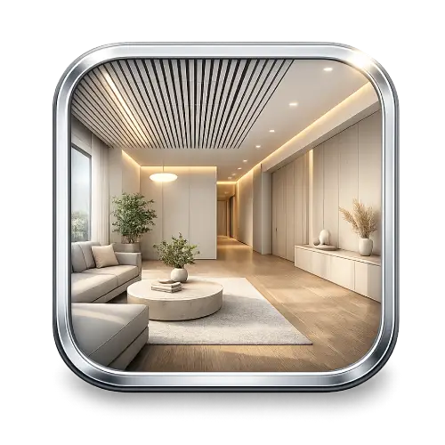 Quadroclad metal panels for clean architectural interiors