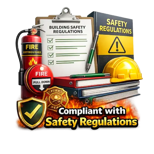 Fire rated shaft door compliant with safety standards