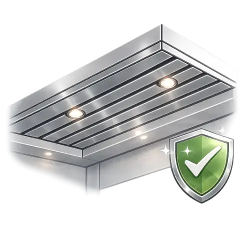 Lightweight and durable extruded aluminum linear ceiling panels for high-traffic commercial zones.