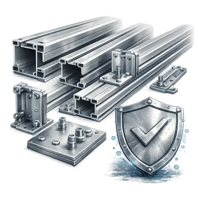 Durable aluminium sun louver system for exterior use