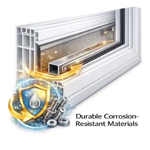Corrosion-resistant UPVC grill mesh window materials