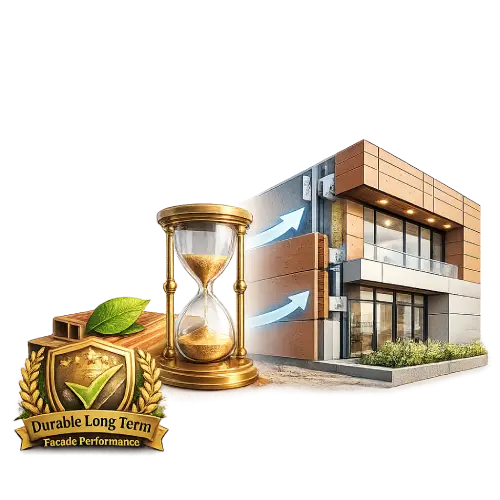 Durable NBK terracotta cladding with long-term performance