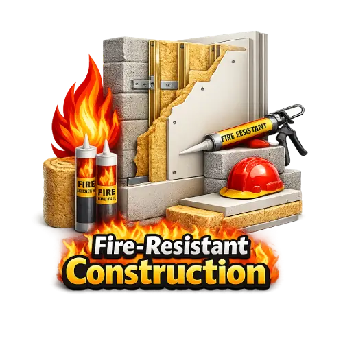 Fire-resistant shaft door for fire safety applications