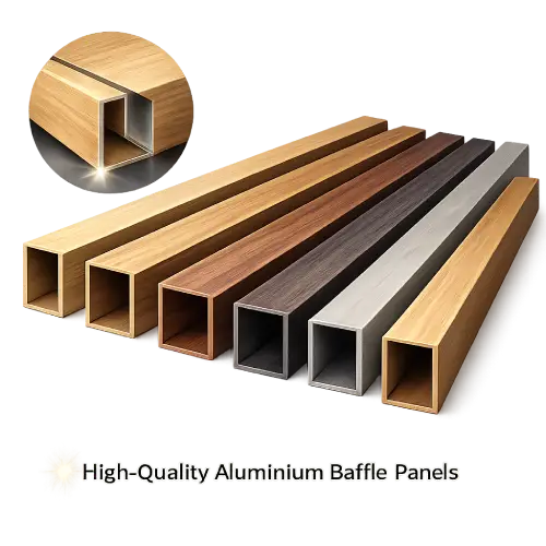 High-quality aluminium baffle ceiling panels system