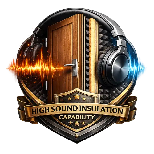 Fire rated acoustic door with high sound insulation