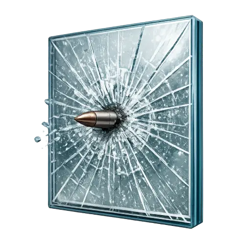 Anti burglary laminated glass with impact resistance