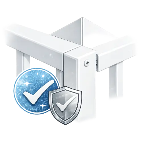 Scratch-resistant powder-coated finish on linear metal strips available in custom RAL colors.