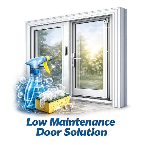 Low maintenance UPVC casement door solution
