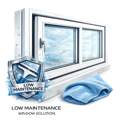 Low maintenance UPVC sliding window solution