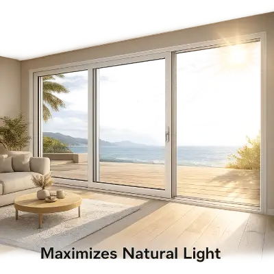 UPVC lift and slide doors maximizing natural light