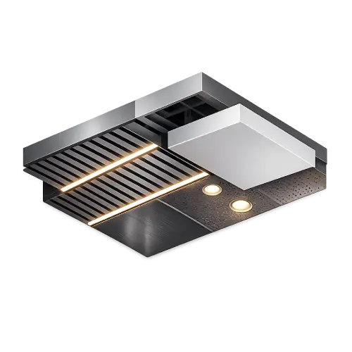 Modern Multi-B metal ceiling design for commercial interiors