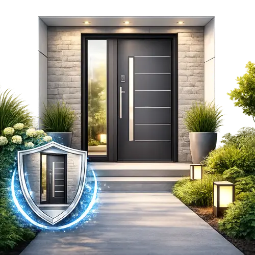 Modern UPVC casement door design for buildings