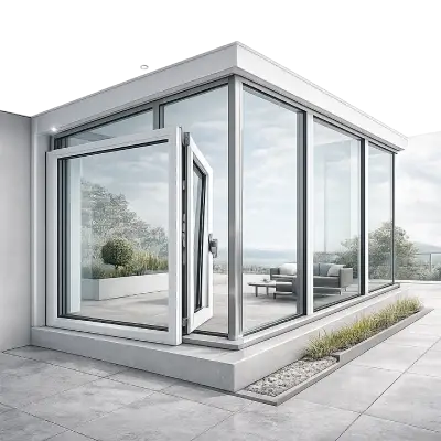 Modern UPVC tilt and turn window design for buildings