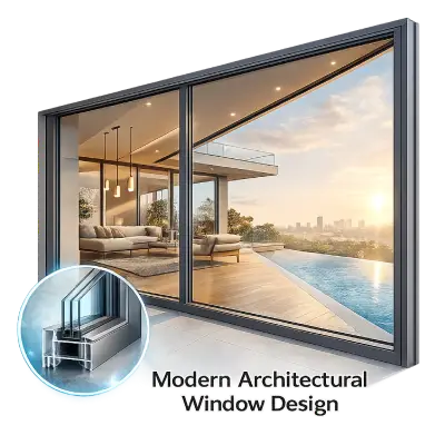 Modern UPVC top hung window design for buildings