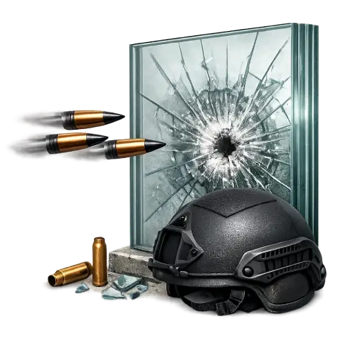 Bullet proof glass system for ballistic protection