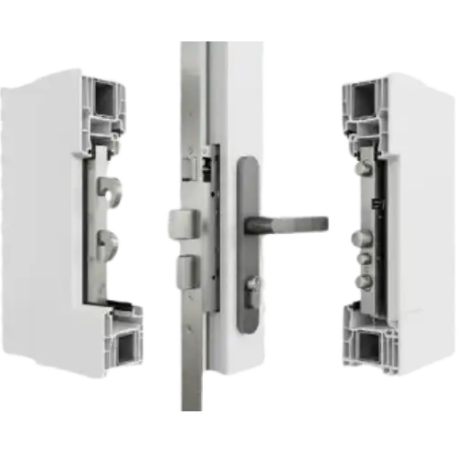 UPVC slide and fold door with multi-point locking system