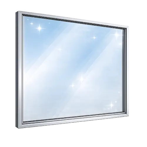 Minimalist slim-frame aluminum fixed window for a sleek, modern architectural aesthetic.