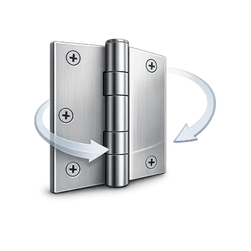 Precision-engineered pivot hinge for frictionless and smooth door rotation.