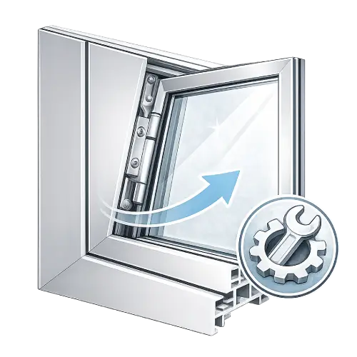 High-performance stainless steel friction stays for smooth side-hung casement window operation.