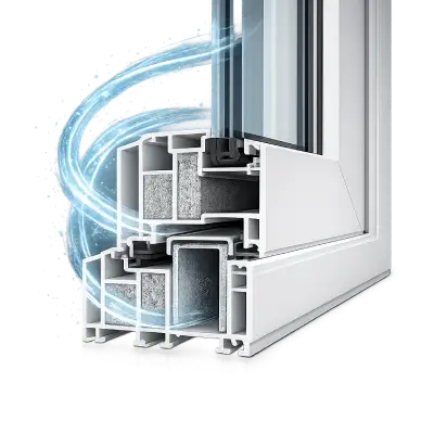 Strong insulated UPVC lift and slide door frame system