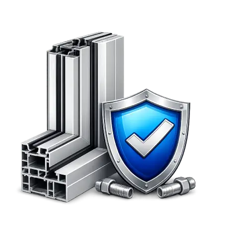 Structural grade extruded aluminum frame for a durable and secure top-hung window system.