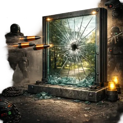 Bullet proof glass for high-security environments