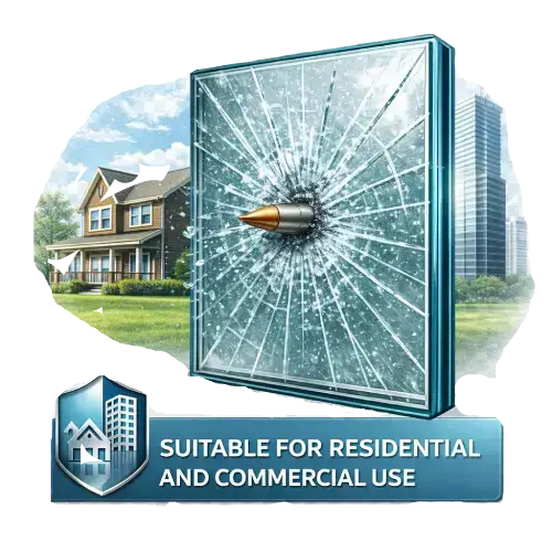Anti burglary glass for residential and commercial buildings