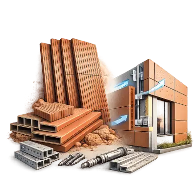NBK terracotta ventilated facade cladding system