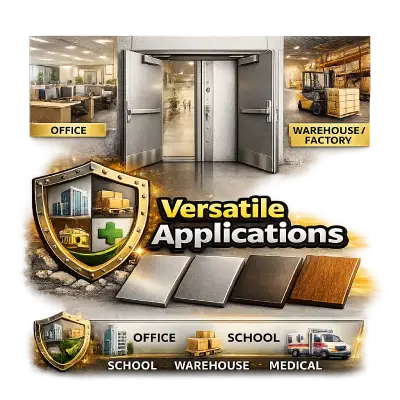 General purpose metal door for versatile applications