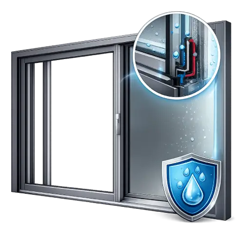 High-performance thermal break door seal for superior air-tightness and energy efficiency.