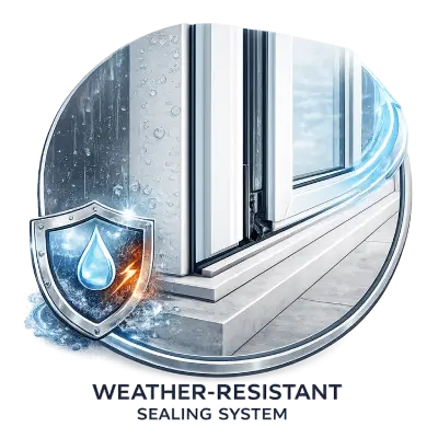 UPVC sliding window with weather-resistant sealing