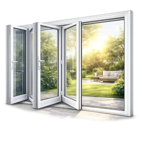 Wide opening UPVC slide and fold door design