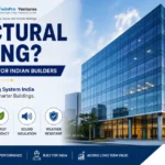 Structural glazing system India modern glass facade building with seamless design for commercial architecture and energy efficient construction