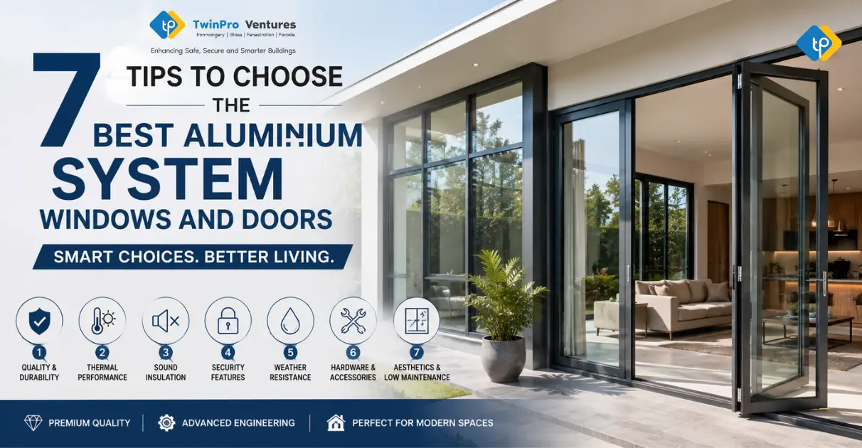 7 Tips to Choose the Best Aluminium System Windows and Doors for improved energy efficiency, security, and modern aesthetics.